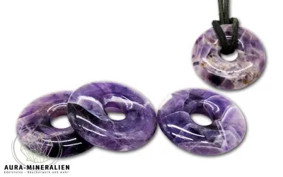 Amethyst Donut - Edelstein Anhänger Handgefertigter Amethyst Donut a...