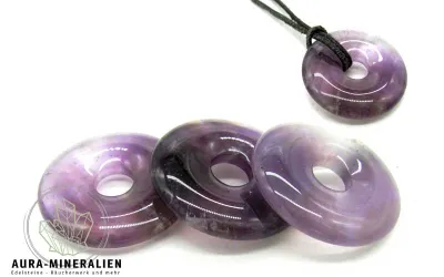 Amethyst hell - Donut Anhänger Heller klarer Amethyst Donut 30mm aus Brasilien Rio Grande do Sul